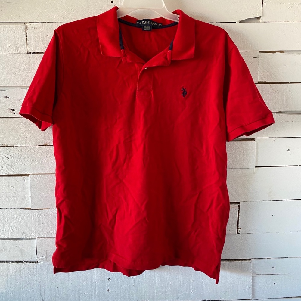 US Polo Red Short Sleeved Mens Shirt. Size XL